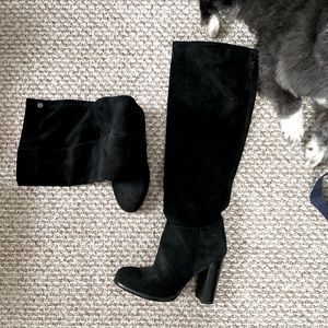 Sam Edelman Suede Knee-High Boots - Sz 4.5/34.5 Black